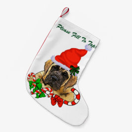 Meia De Natal Pequena Inglês Mastiff Natal