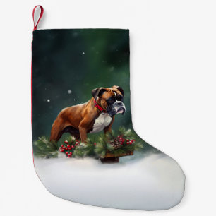 Meia De Natal Pequena Inverno de neve de Natal Boxer