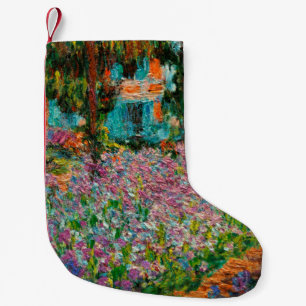 Meia De Natal Pequena Íris Jardim Monet Giverny flores