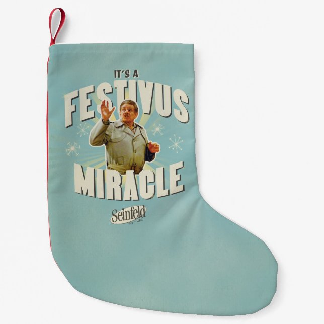Meia De Natal Pequena It's a Festivus Miracle (Frente)