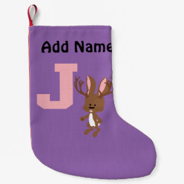 Meia De Natal Pequena J é para o Jackalope