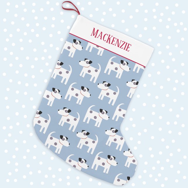 Meia De Natal Pequena Jack Russell Terrier Dog Nome personalizado (Criador carregado)