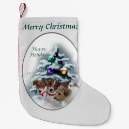 Meia De Natal Pequena Jack Russell Terrier Natal