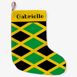 Meia De Natal Pequena Jamaican Flag Patterned
