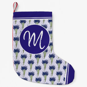 Meia De Natal Pequena Jardim de Flor Roxo do Coelho de Lavanda Lavandula