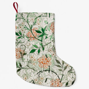 Meia De Natal Pequena Jardim de Jasmim William Morris Flor Clássica