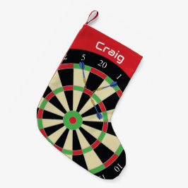 Meia De Natal Pequena Jogador de Dardos Treble Top 180 Alvo Personalizad