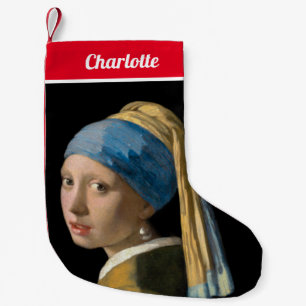 Meia De Natal Pequena Johannes Vermeer - Rapariga com um Ouriço de Pér