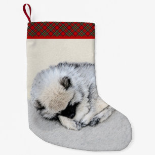 Meia De Natal Pequena Kehond Slein Puppy Pintura Original