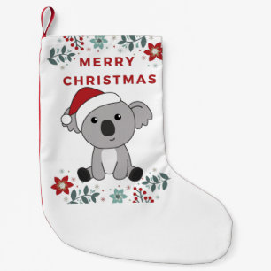 Meia De Natal Pequena Koala Christmas Snow Winter Animais Koalas