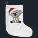 Meia De Natal Pequena Koala Christmas Snow Winter Animais Koalas Adulto<br><div class="desc">O Koala para o Natal com luzes de fadas. Animais engraçados com presentes e neve até as férias. Também é engraçado para o Natal em julho. Os coalas são animais doces e perfeitos para o Natal.</div>