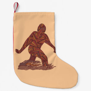 Meia De Natal Pequena Lado pequeno de passeio de Z Bigfoot Sasquatch