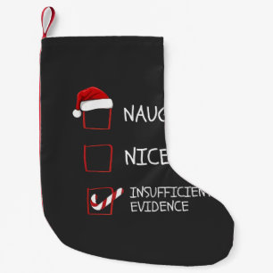 Meia De Natal Pequena Legal Nice Malvado Evidências Insuficientes Papai