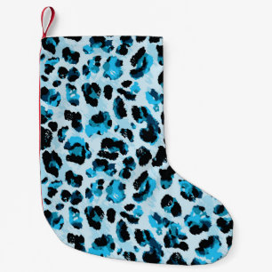 Meia De Natal Pequena Leopard Cheetah Skin: Watercolor Vintage Tie Dye