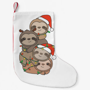 Meia De Natal Pequena Leve árvore de Natal Animais de Natal