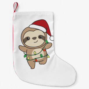 Meia De Natal Pequena Leve Natal Animais de Inverno Leves