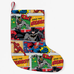 Meia De Natal Pequena Liga da Justiça "Salve as Férias!"
