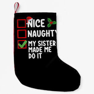 Meia De Natal Pequena Lista de Natal Legal Safada Minha Irmã Me Fez Faze