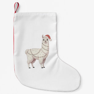 Meia De Natal Pequena Llama Luzes de Natal Robusta Amante de Animais Alp