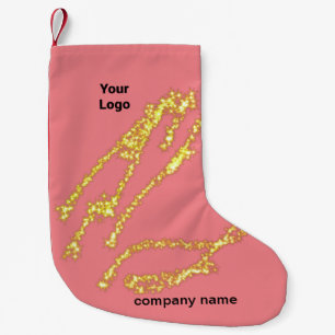 Meia De Natal Pequena Logotipo personalizado simples e elegante aqui era