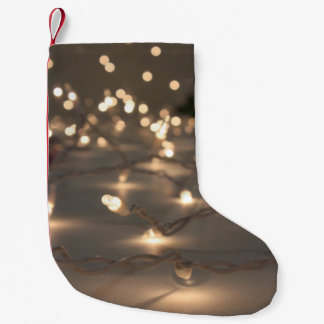 Meia De Natal Pequena Luzes de Corda