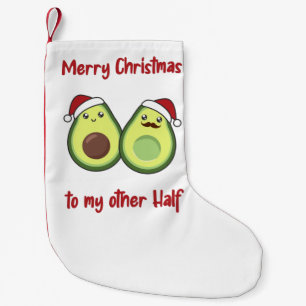 Meia De Natal Pequena Luzes de Natal do Avocado Engraçadas Frio Adulto