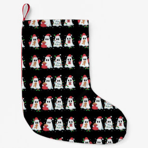 Meia De Natal Pequena Luzes de Natal Fantasma Bonito Natal Boo 