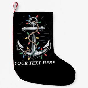 Meia De Natal Pequena Luzes de Natal Personalizadas Barco de Viagem 