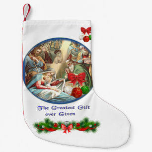 Meia De Natal Pequena Mãe Maria
