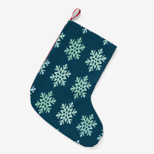 Meia De Natal Pequena Magia de Floco de Neve de Inverno Elegante e Aconc