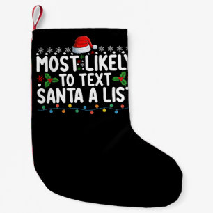 Meia De Natal Pequena Mais Propenso a Enviar Mensagem para o Papai Noel 