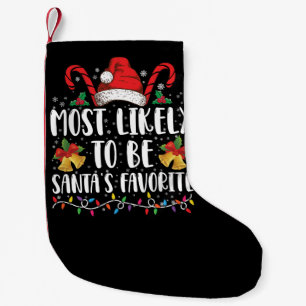 Meia De Natal Pequena Mais Provável de Ser o Favorito do Papai Noel Engr