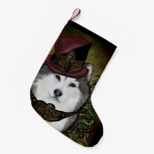 Meia De Natal Pequena Malamute do Alasca