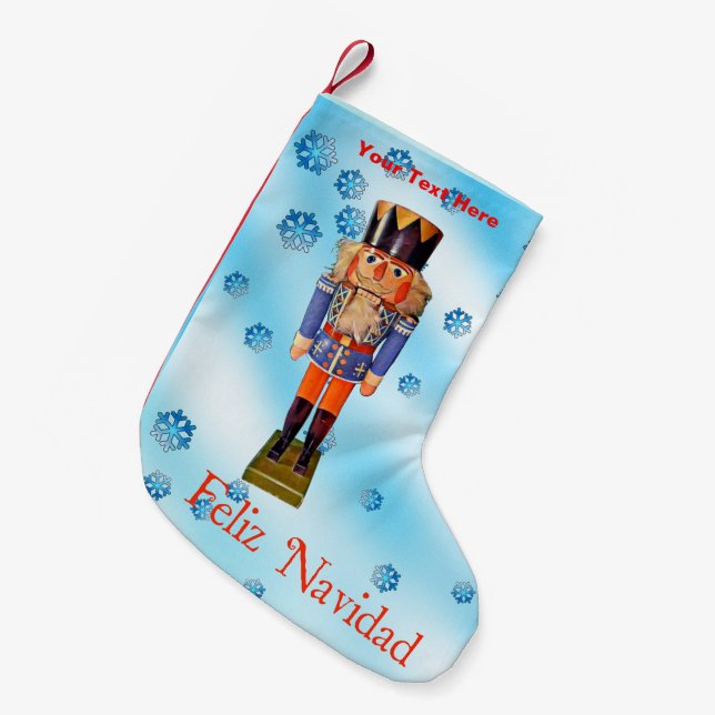 Meia De Natal Pequena Malandro Alemão - Feliz Navidad (Frente (Pendurada))