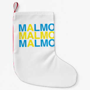 Meia De Natal Pequena MALMO Bandeira Sueca