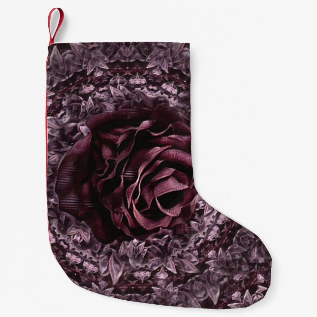 Meia De Natal Pequena Mandala Rosa  (Frente)