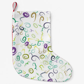 Meia De Natal Pequena manual com padrão uniforme de abstrato, abstrato, 