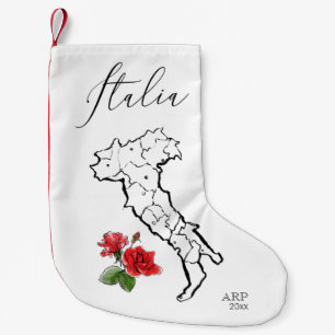 Meia De Natal Pequena *~* Mapa de Rosas italianos de Itália