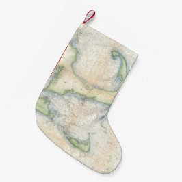 Meia De Natal Pequena Mapa do vintage de Cape Cod (1857)