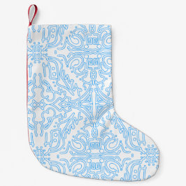 Meia De Natal Pequena Maré Celeste Azul