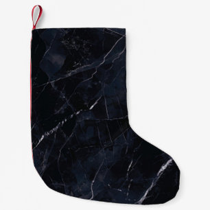Meia De Natal Pequena mármore azul marinho: textura de pedra.