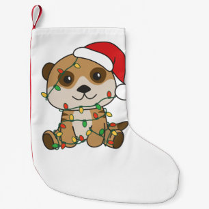 Meia De Natal Pequena Meerkats de Natal de Animais de inverno