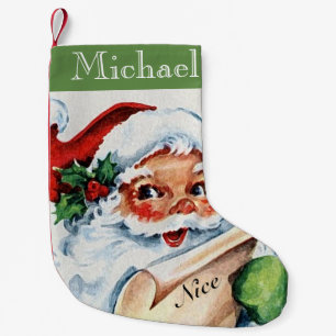 Meia De Natal Pequena Meia agradável do Natal da lista do papai noel