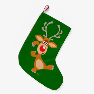 Meia De Natal Pequena Meia bonito do Natal da rena dos desenhos animados