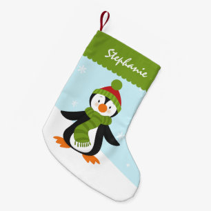 Meia De Natal Pequena Meia bonito do Natal do pinguim