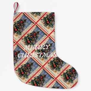 Meia De Natal Pequena Meia da árvore do natal vintage