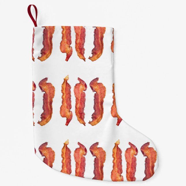 Meia De Natal Pequena Meia do Natal do bacon (Frente)