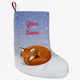 Meia De Natal Pequena Meia do Natal do Fox vermelho do sono