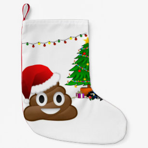 Meia De Natal Pequena meia do xmas do emoji do poo do Natal