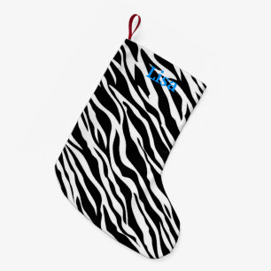 Meia De Natal Pequena Meia personalizada do Natal do impressão da zebra